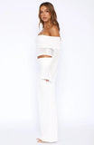 In Too Deep Knit Maxi Skirt White