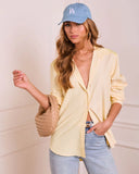 Casual Poise Striped Button Down Top