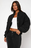 Soft Love Bomber Jacket Black