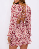 Amelia Floral Ruffle Mini Dress