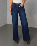 Lowland Stretch High Rise Relaxed Wide Leg Jeans