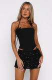 Mirrorball Mood Sequin Mini Skirt Black