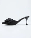 Carmeline Bow Mule Heels