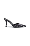 Iskra Mules Black Polka Dot