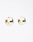 Romy Wide Hammered Hoop Earrings