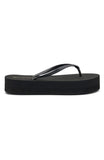 Melody Platform Thong Sandals Black
