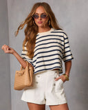 At Dockside Striped Short Sleeve Top