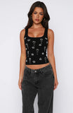 Sinful Embrace Rib Tank Black