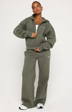 Test Drive Wide Leg Sweatpants Khaki