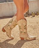 Whiskey Wildflower Floral Embroidered Western Boots