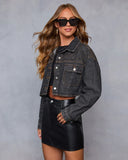Salengie Cropped Denim Jacket