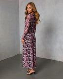 Karita Printed Bust Cut Out Maxi Dress