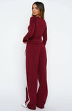 Found You Out Track Pants Burgundy