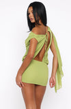 Sicilian Dreams Mini Dress Chartreuse