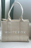 White Fox Mini Tote Bag Beige