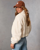Polar Whisper Cropped Ribbed Puffer Jacket