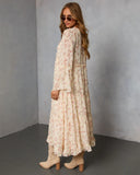Amber Drift Printed Maxi Dress