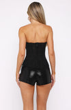 Spotlight On Me Strapless Bustier Black Glitter