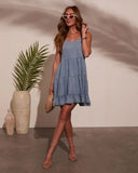 Clarklen Tiered Denim Mini Dress