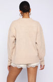 Apres Ski With Me Knit Sweater Beige