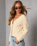 Icy Moon Textured Knit Cardigan