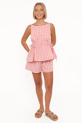 Rory Shorts Pink Gingham