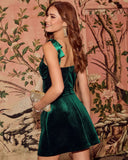 Logan Velvet Corseted Mini Dress