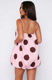 Gravity Lost Mini Dress Pink Polka Dot