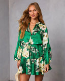 Antique Rose Drawstring Mini Dress