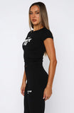 Offstage Fitted Baby Tee Monochrome
