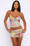 Are You Entertained Mini Skirt Antique Floral