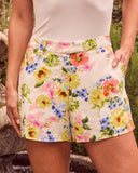 April Showers Floral Suiting Shorts