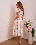Rose Bound Floral Midi Dress