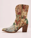 Coralie June Floral Tapestry Western Booties