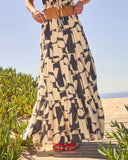 Weekend Wanderer Abstract Print Maxi Skirt