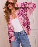 Polished Ease Knit Paisley Cardigan