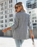 Oxnard Pocketed Houndstooth Blazer