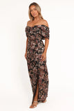 Lilia Maxi Dress Black Floral