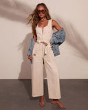 Desert Glowgirl Waist Tie Jumpsuit