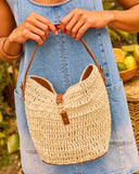 Sunny Bliss Straw Bucket Bag