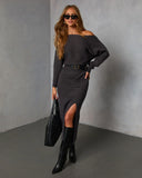 Rhodan Midi Off The Shoulder Sweater Dress