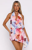Time Of My Life Halter Mini Dress Orchid Bloom