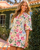 Sunveil Garden Floral Mini Shirt Dress