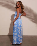Tiffany Abstract Strapless Maxi Dress