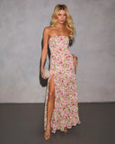 Lily Song Floral Drop Waist Maxi Dress