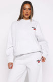 Club 14 Cassie Boxy Hoodie Grey Marle