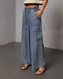 Blue Hour Chambray Cargo Pants