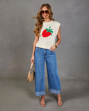 Berry Darling Knit Strawberry Sweater