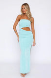 Sun And Stars Strapless Maxi Dress Aqua