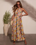 Magic Hour Halter Waist Tie Jumpsuit
